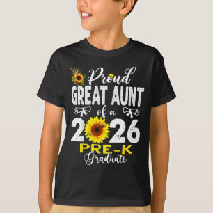 Proud great aunt of 2026 pre-k graduate mothers da T-Shirt