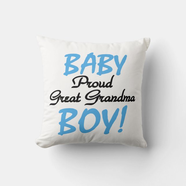 Proud Great Grandma Baby Boy Gifts Cushion (Front)