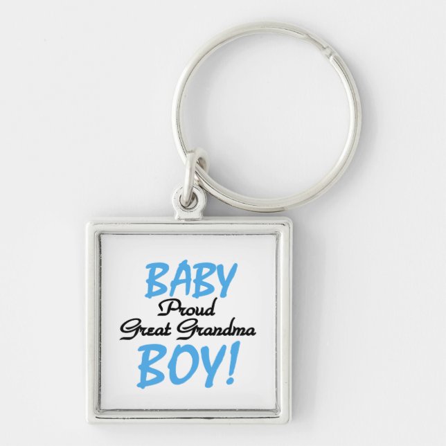 Proud Great Grandma Baby Boy Gifts Key Ring (Front)