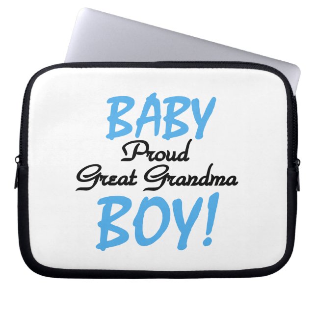 Proud Great Grandma Baby Boy Gifts Laptop Sleeve (Front)