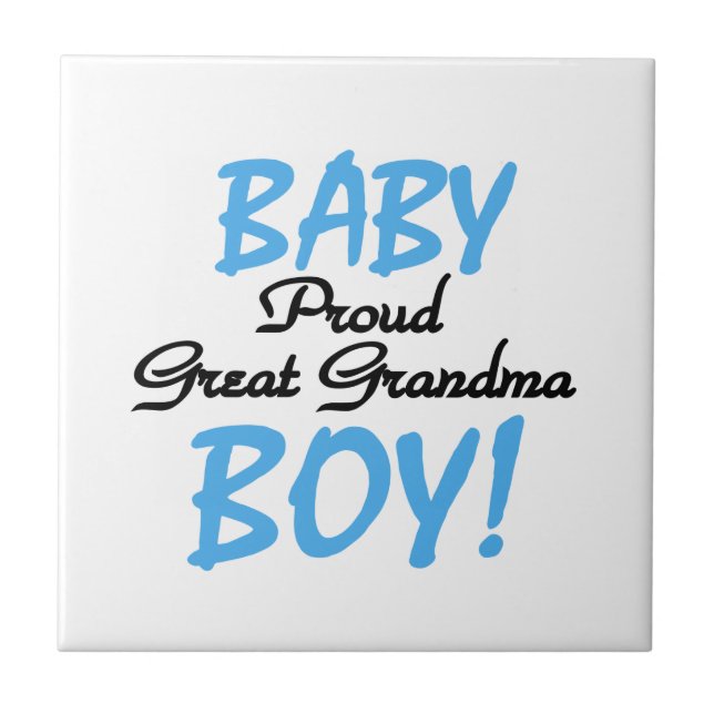 Proud Great Grandma Baby Boy Gifts Tile (Front)