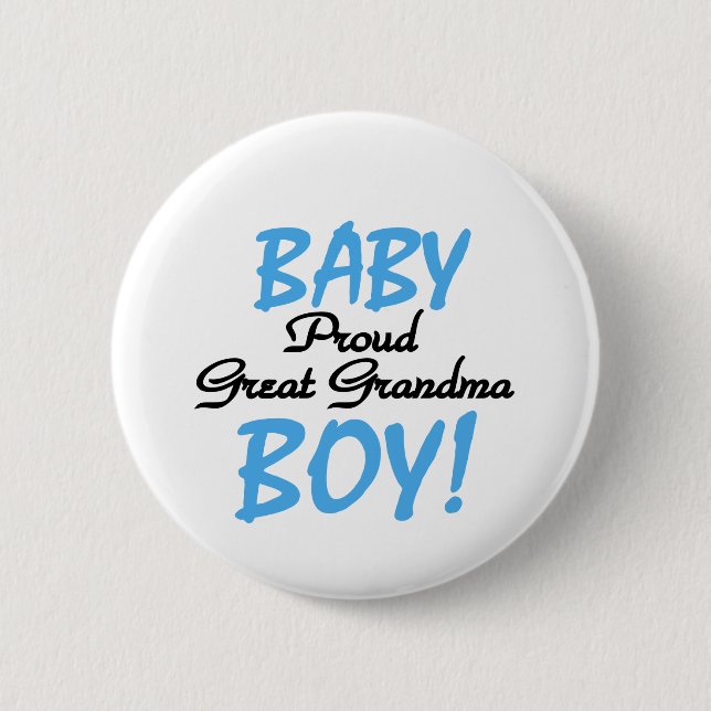 Proud Great Grandma Baby Boy Tshirts and Gifts 6 Cm Round Badge (Front)