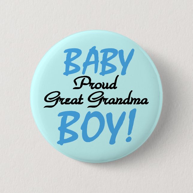 Proud Great Grandma Baby Boy Tshirts and Gifts 6 Cm Round Badge (Front)