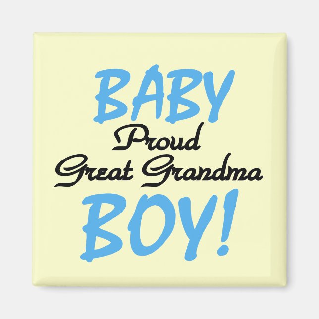 Proud Great Grandma Baby Boy Tshirts and Gifts Magnet (Front)