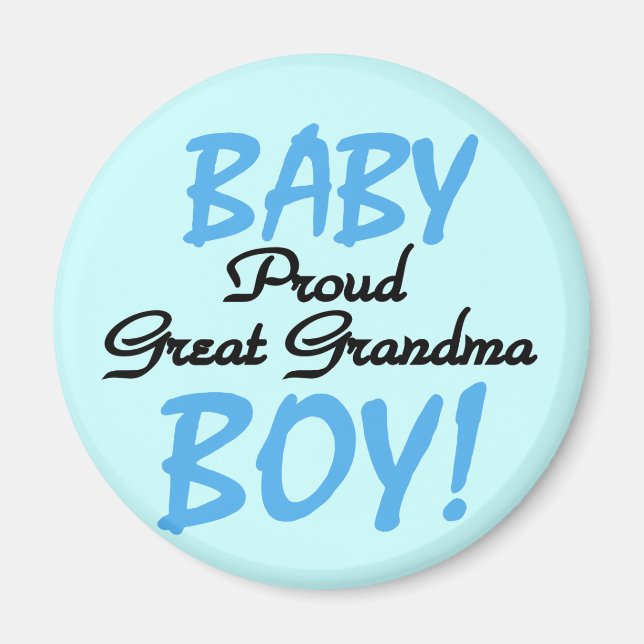 Proud Great Grandma Baby Boy Tshirts and Gifts Magnet (Front)