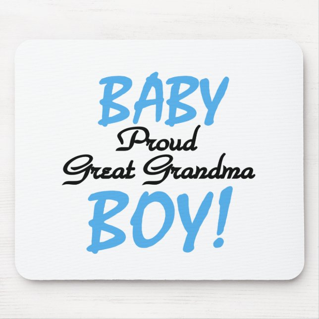 Proud Great Grandma Baby Boy Tshirts and Gifts Mouse Mat (Front)