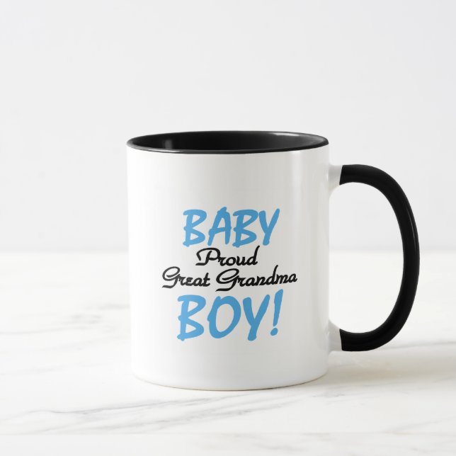 Proud Great Grandma Baby Boy Tshirts and Gifts Mug (Right)