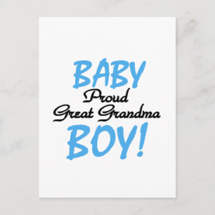 Proud Great Grandma Baby Boy Tshirts and Gifts Postcard