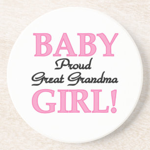 Proud Great Grandma Baby Girl Gifts Coaster