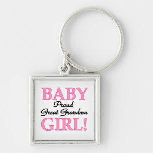 Proud Great Grandma Baby Girl Gifts Key Ring