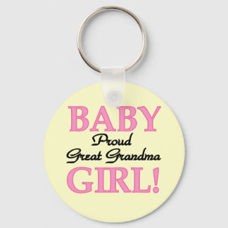 Proud Great Grandma Baby Girl Tshirts and Gifts Key Ring