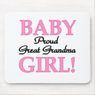 Proud Great Grandma Baby Girl Tshirts and Gifts Mouse Mat