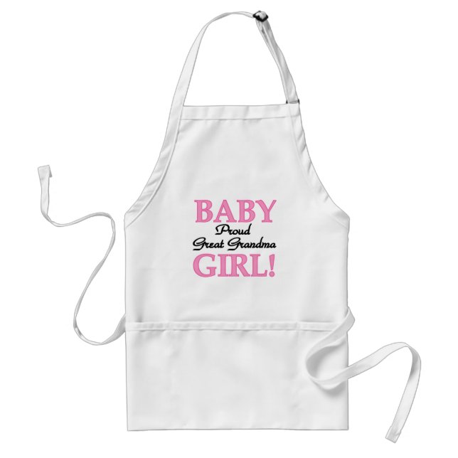 Proud Great Grandma Baby Girl Tshirts and Gifts Standard Apron (Front)