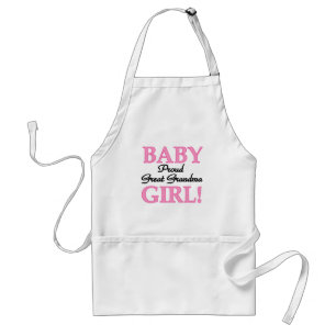 Proud Great Grandma Baby Girl Tshirts and Gifts Standard Apron