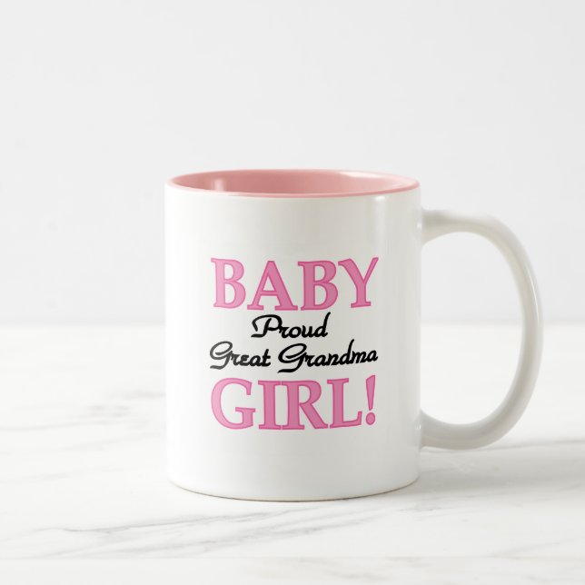 Proud Great Grandma Baby Girl Tshirts and Gifts Two-Tone Coffee Mug (Right)