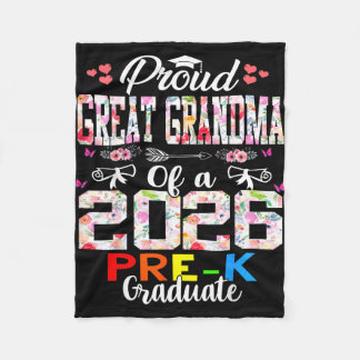 Proud great grandma of 2026 pre-k graduate mothers fleece blanket