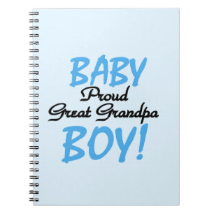 Proud Great Grandpa Baby Boy Gifts Notebook