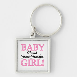Proud Great Grandpa Baby Girl Gifts Key Ring
