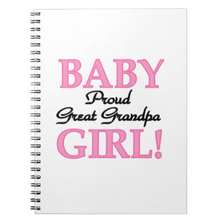 Proud Great Grandpa Baby Girl Gifts Notebook
