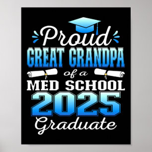 Proud Great Grandpa Of 2025 Cl Med School Graduate Poster
