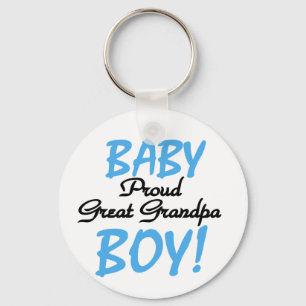 Proud Great Grandpa of Boy Tshirts and Gifts Key Ring