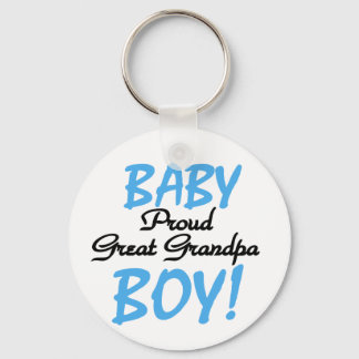 Proud Great Grandpa of Boy Tshirts and Gifts Key Ring