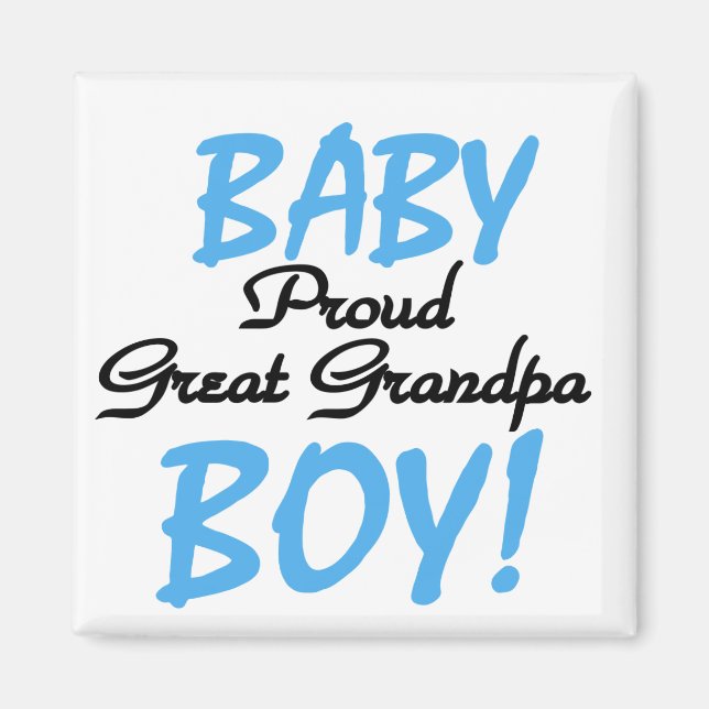 Proud Great Grandpa of Boy Tshirts and Gifts Magnet (Front)