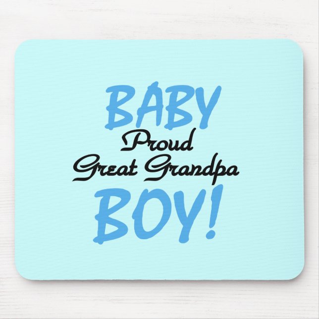 Proud Great Grandpa of Boy Tshirts and Gifts Mouse Mat (Front)