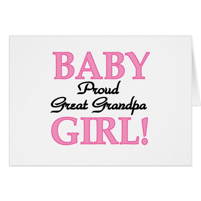 Proud Great Grandpa of Girl T-shirts and Gifts (Front Horizontal)