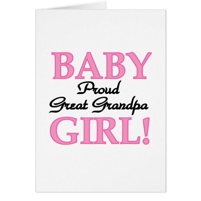 Proud Great Grandpa of Girl T-shirts and Gifts (Front)