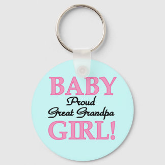 Proud Great Grandpa of Girl T-shirts and Gifts Key Ring