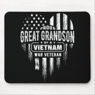 Proud Great Grandson Vietnam War Veteran American Mouse Mat