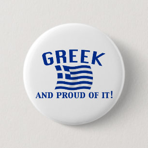 Proud Greek 6 Cm Round Badge