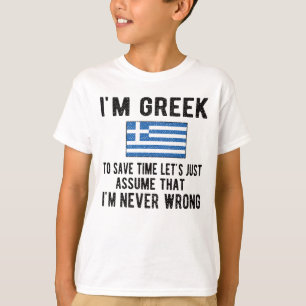 Proud Greek Heritage Greece Roots Greek Flag T-Shirt