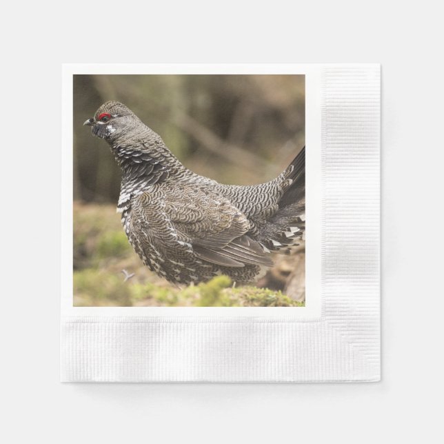 Proud Grouse Napkin (Front)