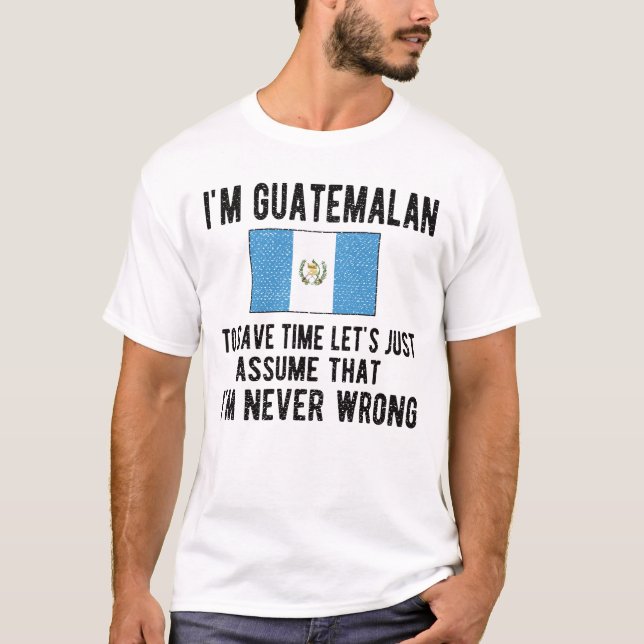 Proud Guatemalan Flag Guatemala Roots Guatemalan T-Shirt (Front)