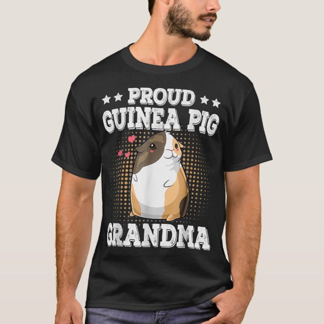 Proud Guinea Pig Grandma Funny Guinea Pig Mothers  T-Shirt (Front)