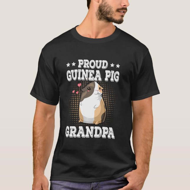 Proud Guinea Pig Grandpa Funny Guinea Pig Fathers  T-Shirt (Front)