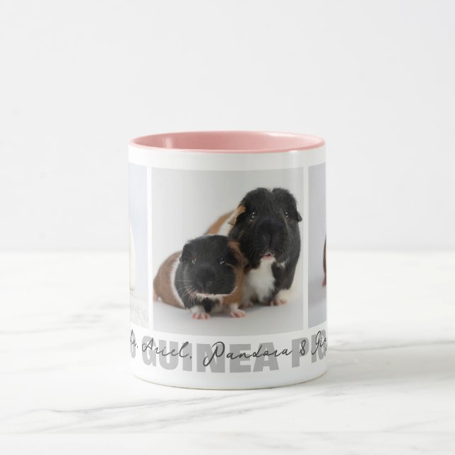 Proud Guinea Pig Mum Photo Collage Custom Mug (Center)