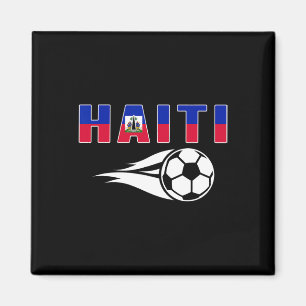 Proud Haiti Soccer Fans Jersey Haitian Flag Footby Magnet