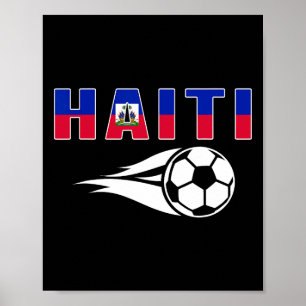 Proud Haiti Soccer Fans Jersey Haitian Flag Footby Poster