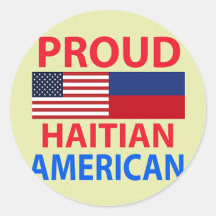 Proud Haitian American Classic Round Sticker