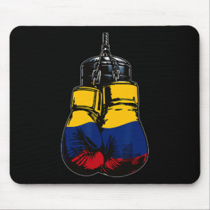 Proud Heritage Colombia Flag Boxing Gloves Mouse Mat