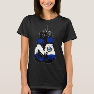 Proud Heritage El Salvador Flag Boxing Gloves T-Shirt