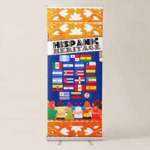 Proud Hispanic Heritage Month School Celebration Retractable Banner