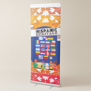 Proud Hispanic Heritage Month School Celebration Retractable Banner