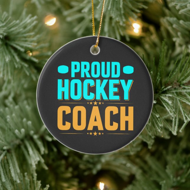 Proud  Hockey Coach Ceramic Tree Decoration (Tree)