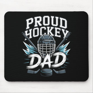 Proud Hockey Dad Ice Hockey Father Mouse Mat