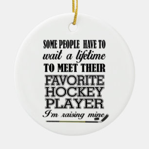 Proud Hockey Mum Photo Ceramic Tree Decoration