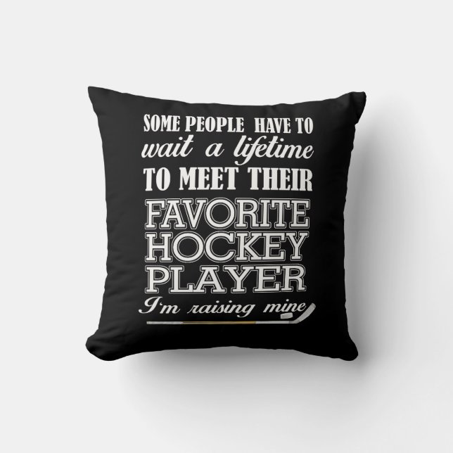 Proud Hockey Mum Photo Throw Pillow (Front)